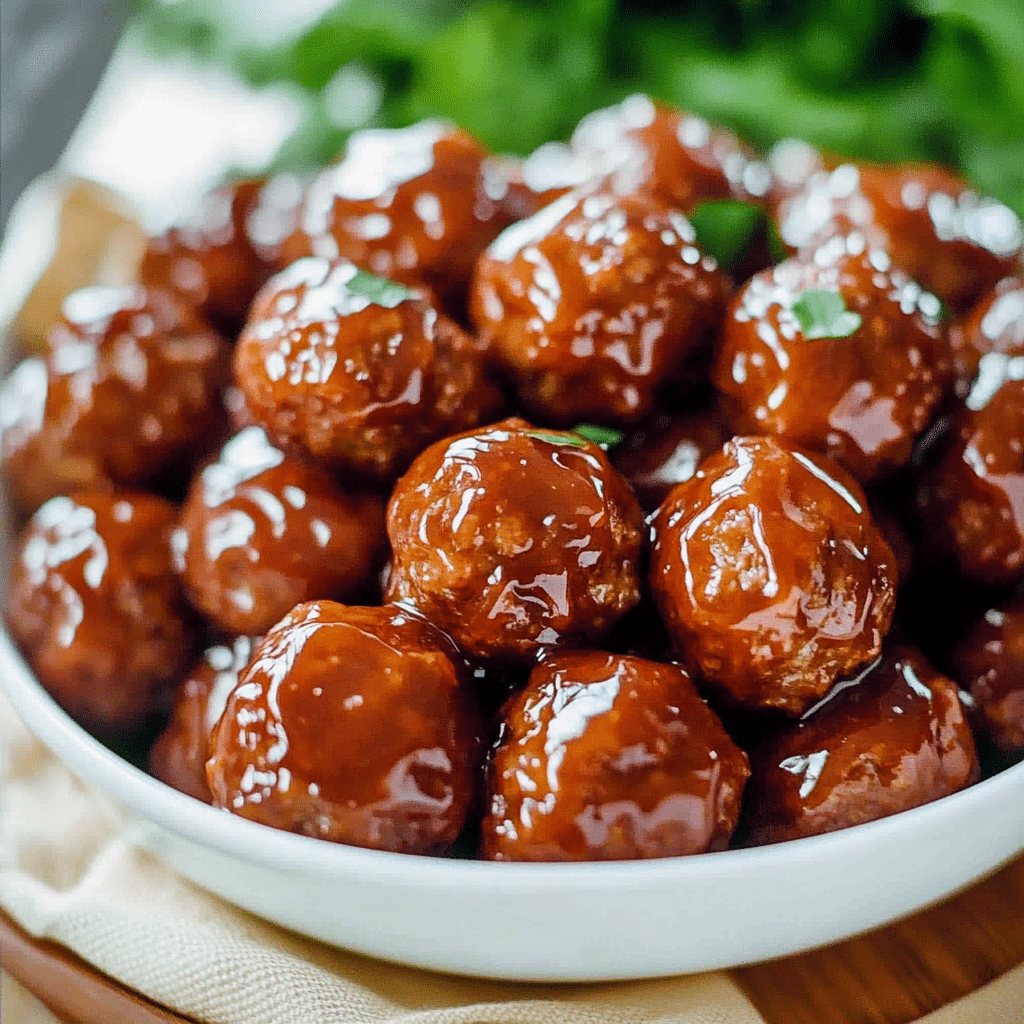 Honey BBQ Crockpot Meatballs