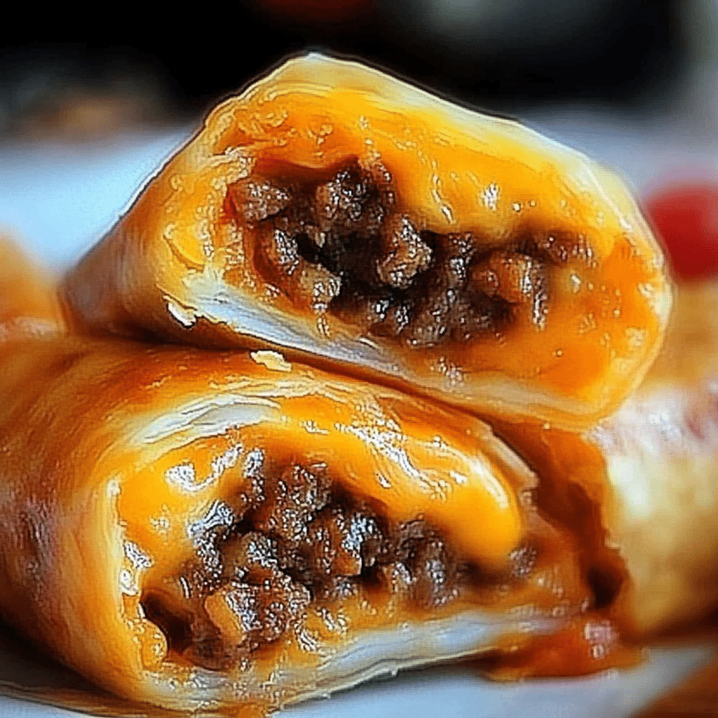 The Best Cheeseburger Egg Rolls Recipe for Party Snacks