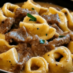 Philly Cheesesteak Tortellini Pasta