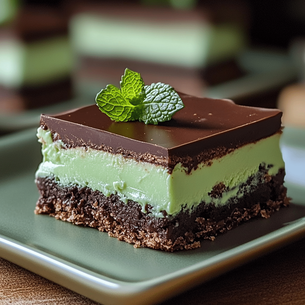 No-Bake Mint Chocolate Slice