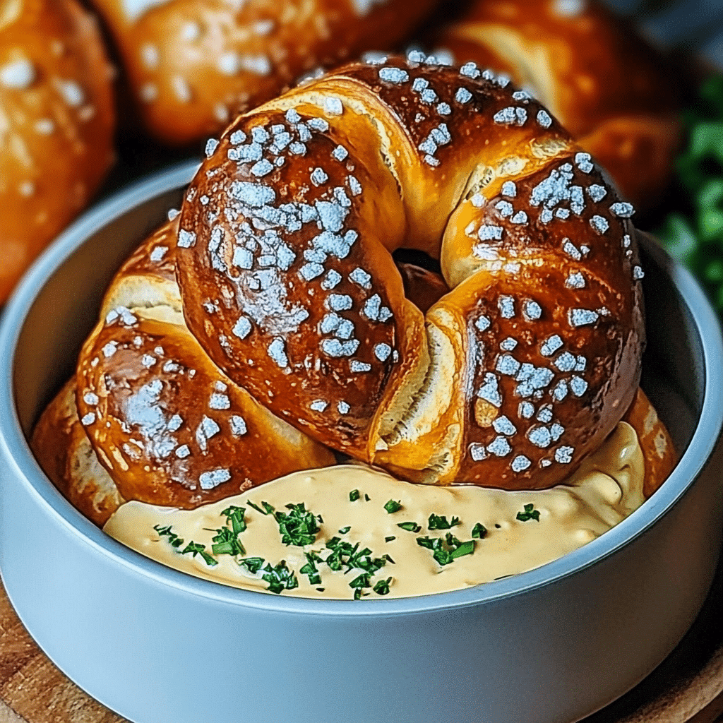 Soft Pretzels with Cheese Dip