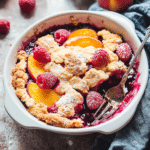 Easy Peach and Raspberry Cobbler