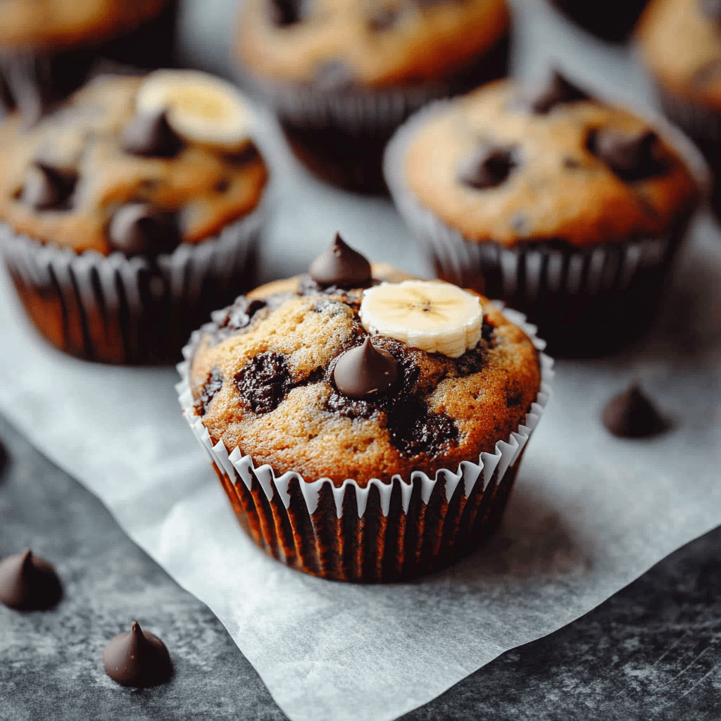 Easy One Bowl Banana and Chocolate Muffins