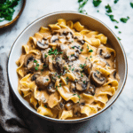 One Pot Mushroom Stroganoff