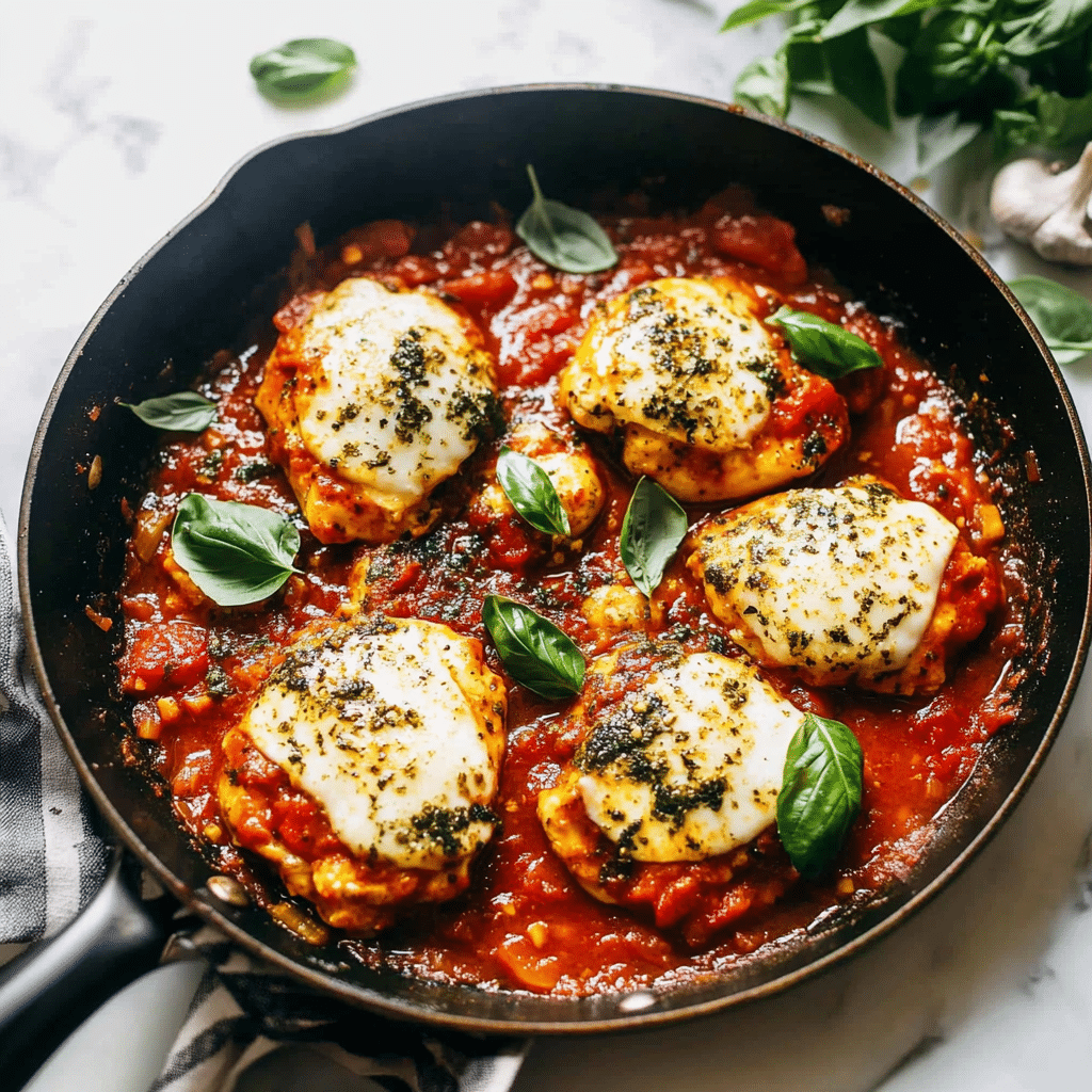 One Pan Italian Chicken in Tomato Sauce