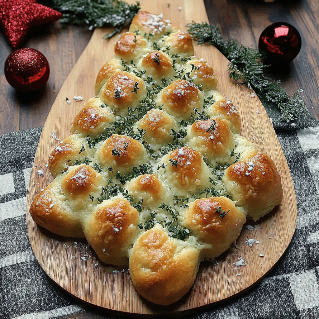 Cheesy Christmas Tree Bread