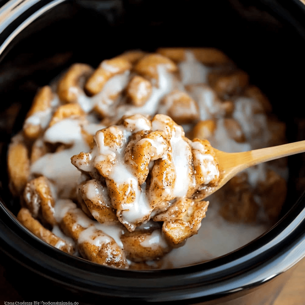 Crock Pot Cinnamon Roll Casserole