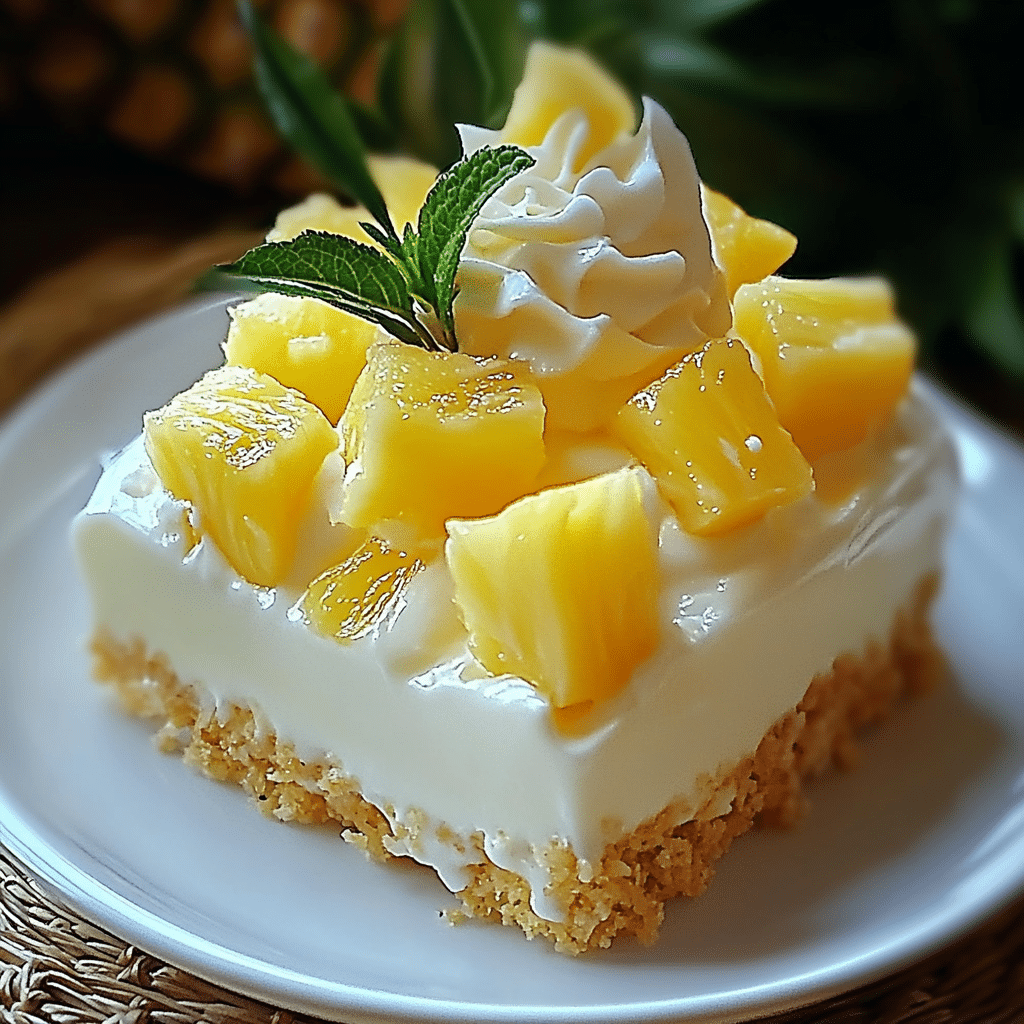 No-bake Pineapple Cream Dessert