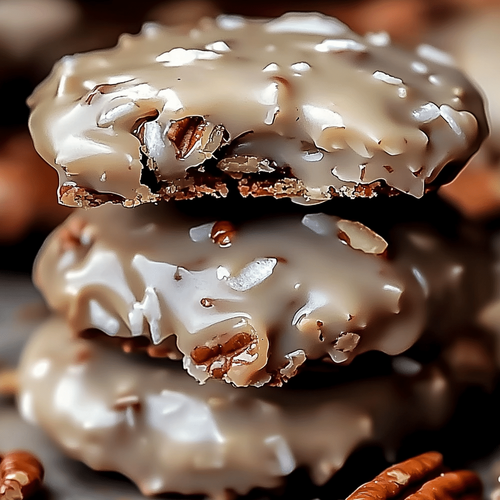 No-Bake Coconut Pecan Praline Cookies