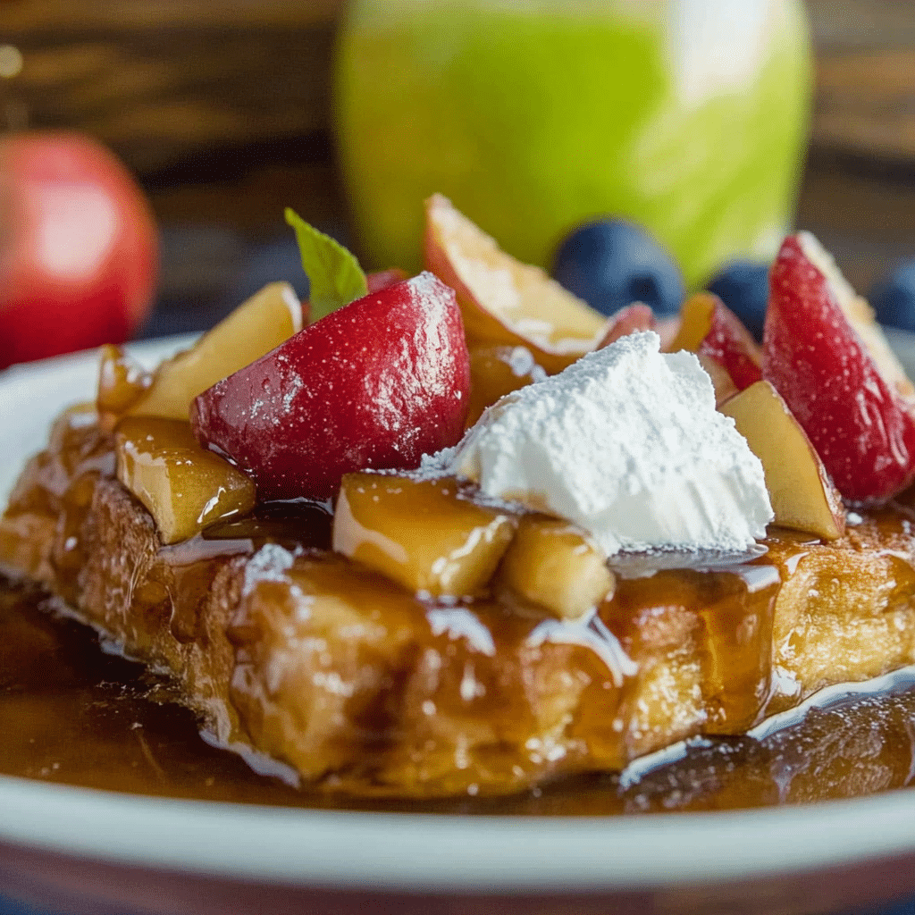 Caramel Apple Upside Down French Toast Bake