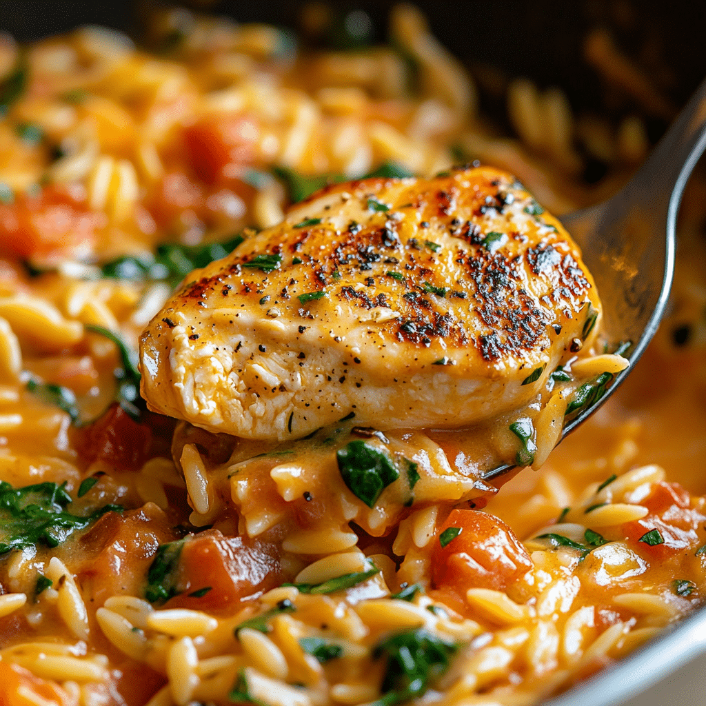 Creamy Sun-Dried Tomato Chicken Orzo