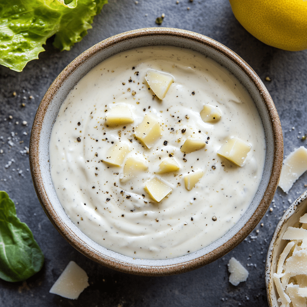 Homemade Creamy Caesar Salad Dressing