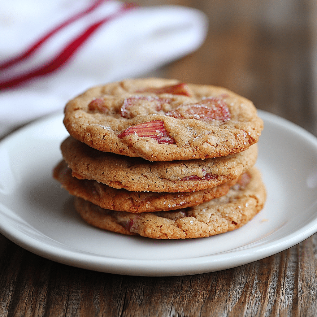 Brown Sugar Rhubarb Cookies