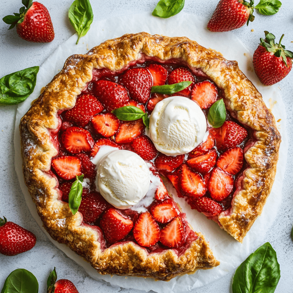 Easy Strawberry Basil Galette