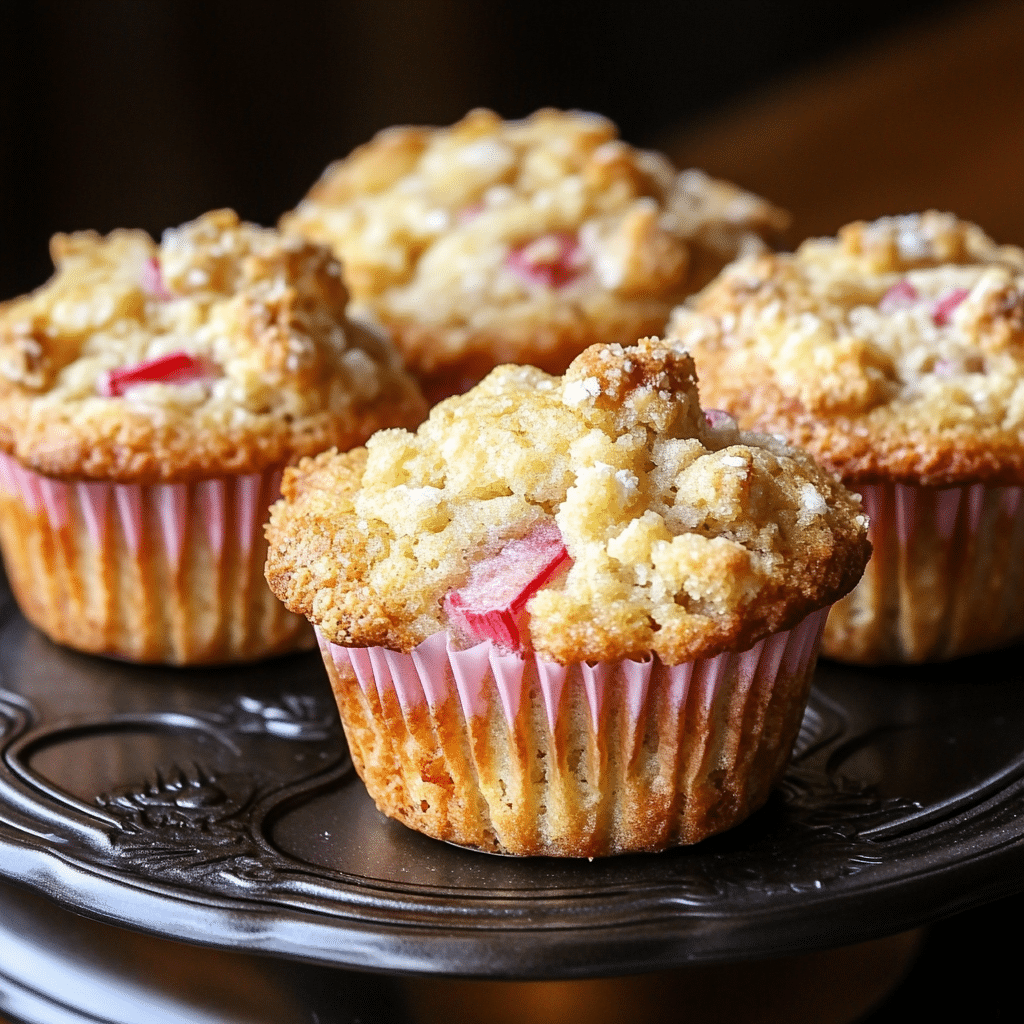 Rhubarb Muffins with Greek Yogurt