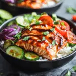 Spicy Chipotle Honey Salmon Bowls Recipe