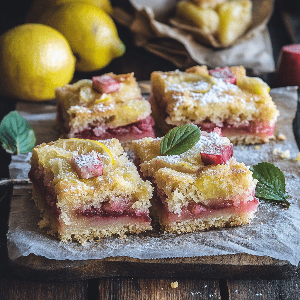 Lemon Rhubarb Bars