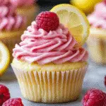 Lemon Cupcakes with Raspberry Buttercream Frosting Recipe