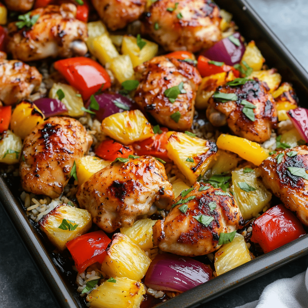 Hawaiian Chicken Sheet Pan