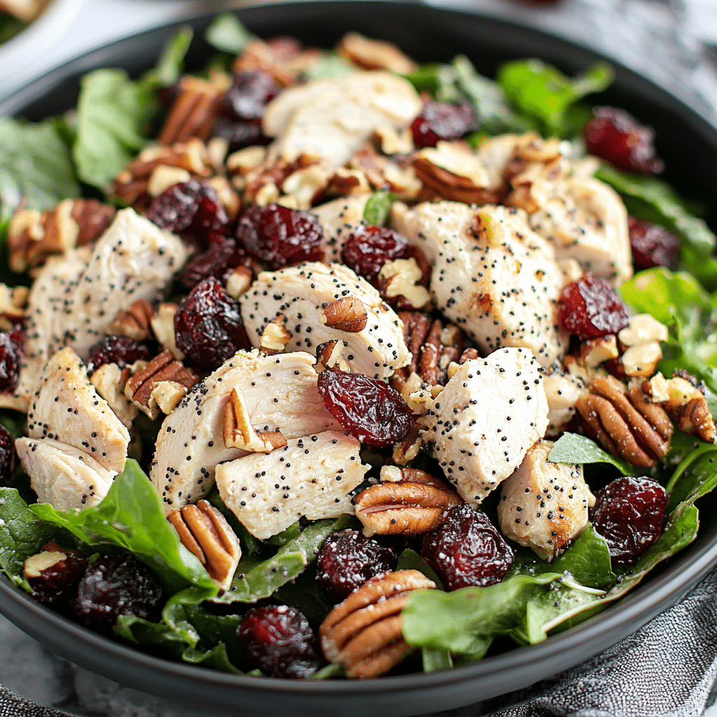Cranberry Pecan Chicken Salad With Poppy Seed Dressing