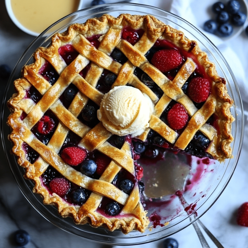 Rhubarb Berry Pie