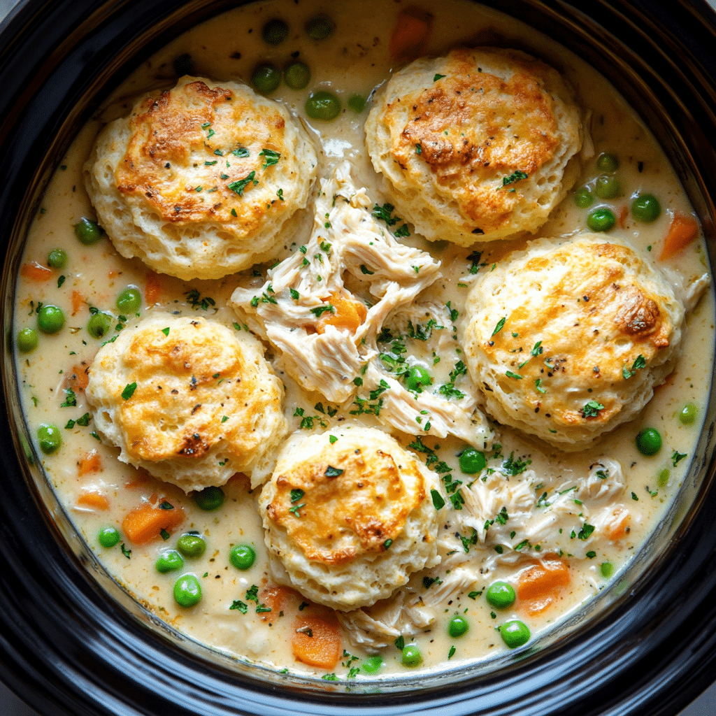 Slow Cooker Chicken and Biscuits