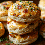 Breakfast Protein Biscuits with Ham and Cheddar