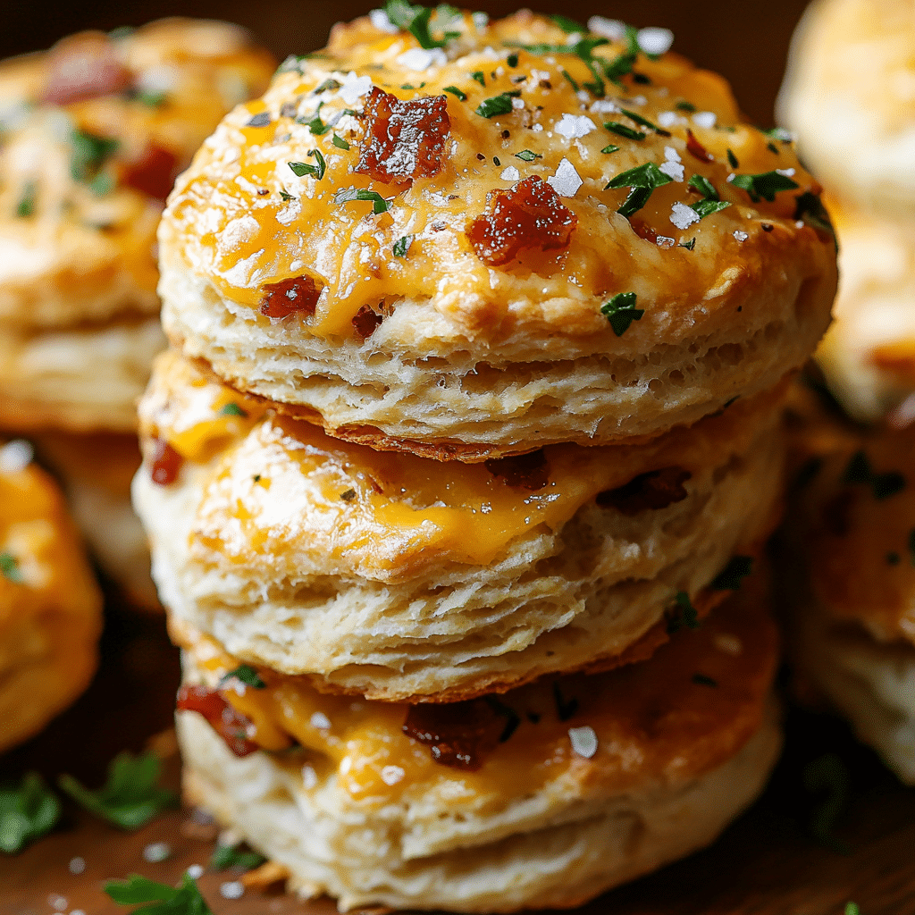 Breakfast Protein Biscuits with Ham and Cheddar