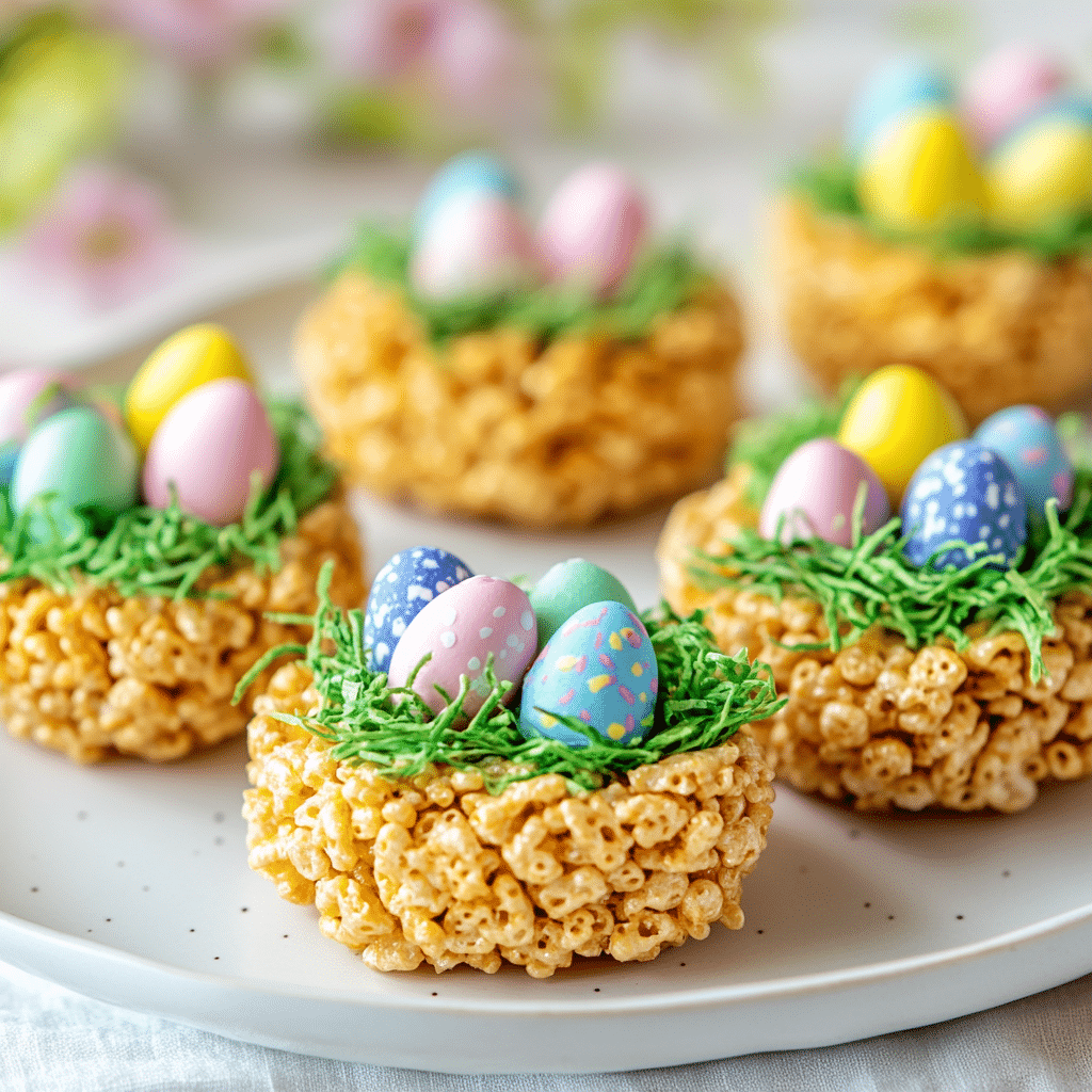 Rice Krispie Easter Nests