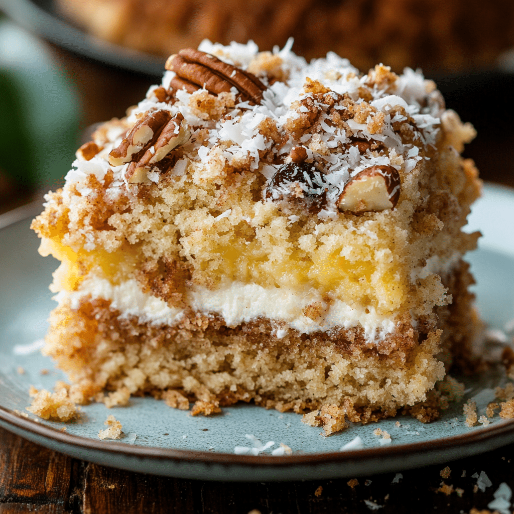 Rhubarb Streusel Coffee Cake