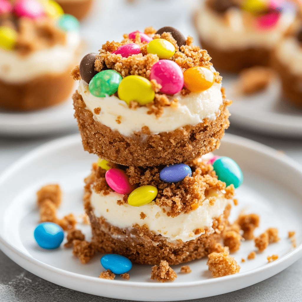 Mini Monster Cookie Cheesecakes