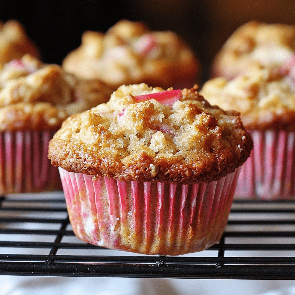 Rhubarb Muffins with Greek Yogurt