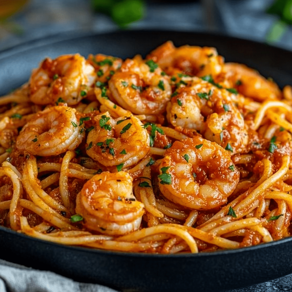 Spicy Shrimp Fra Diavolo with Linguine