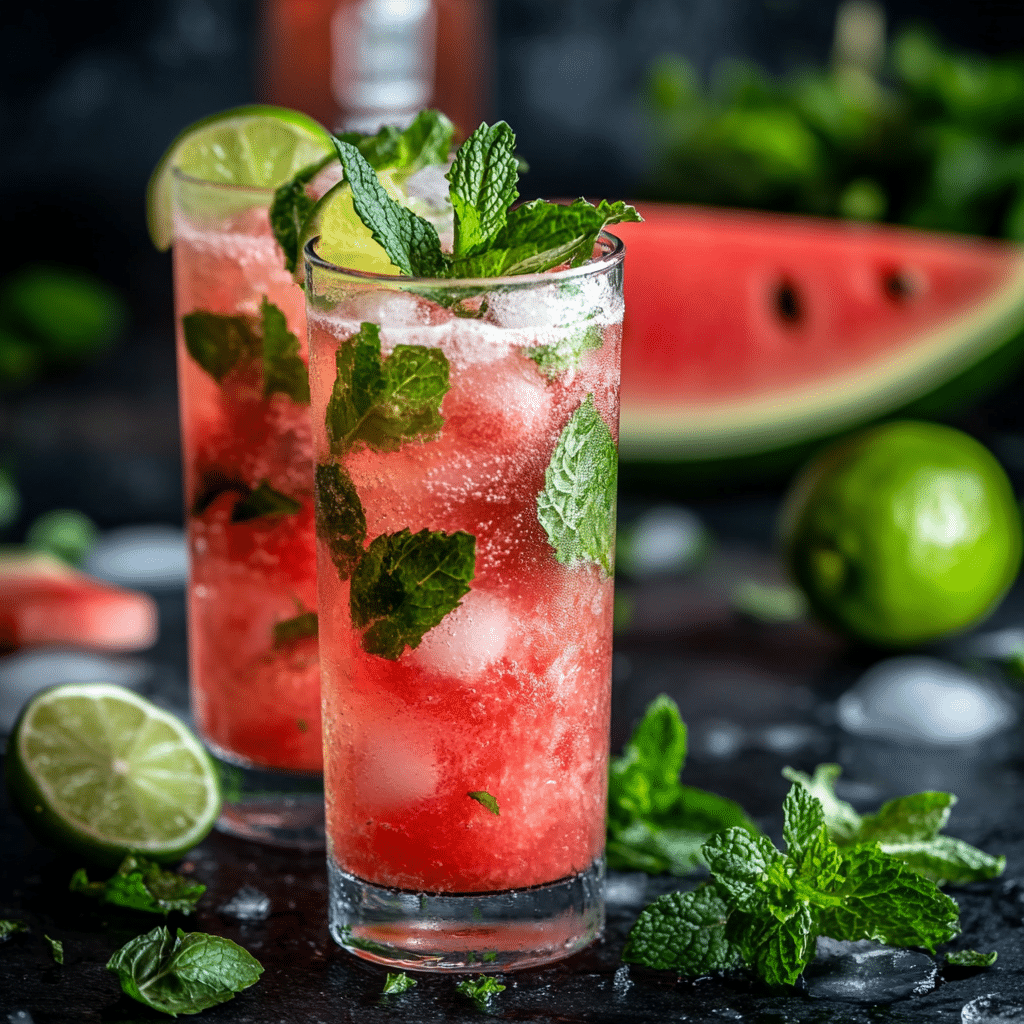 Fresh Watermelon Mojito