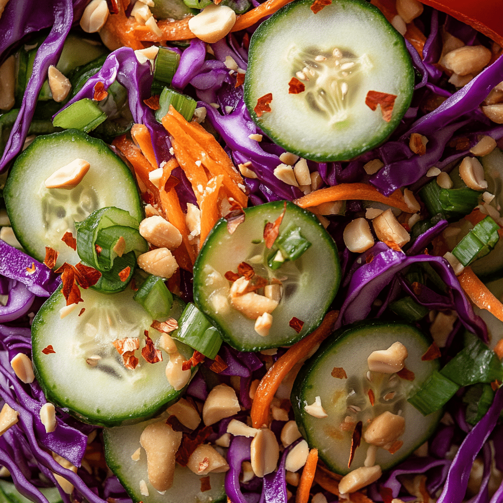 Thai Crunch Salad + Citrus Peanut Dressing
