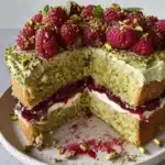 Pistachio Raspberry Cake Recipe