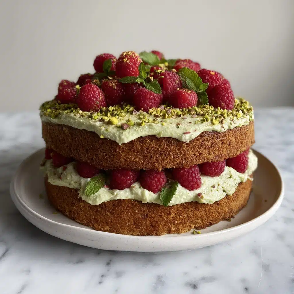 Pistachio Raspberry Cake Recipe - Recipe Image