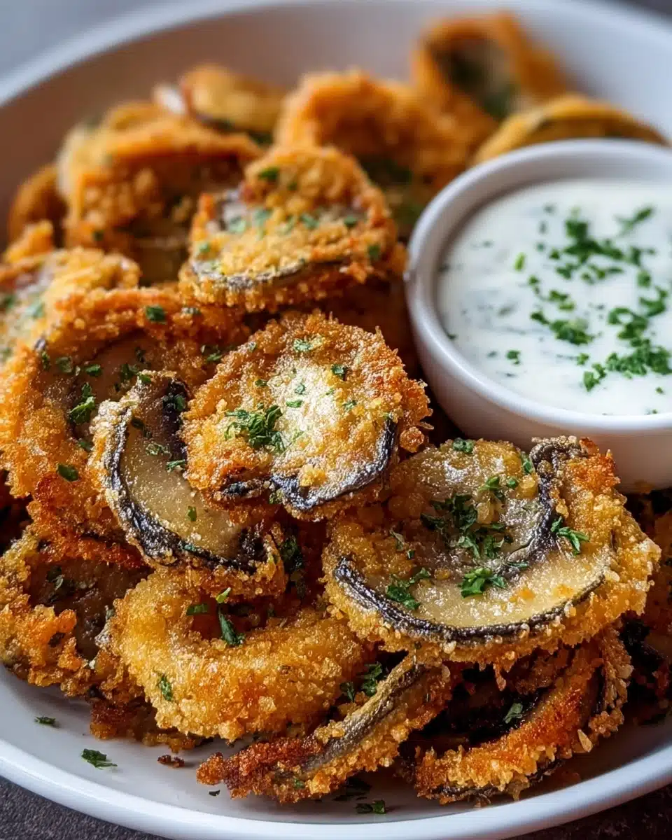 Fried Sliced Mushrooms with Ranch Recipe