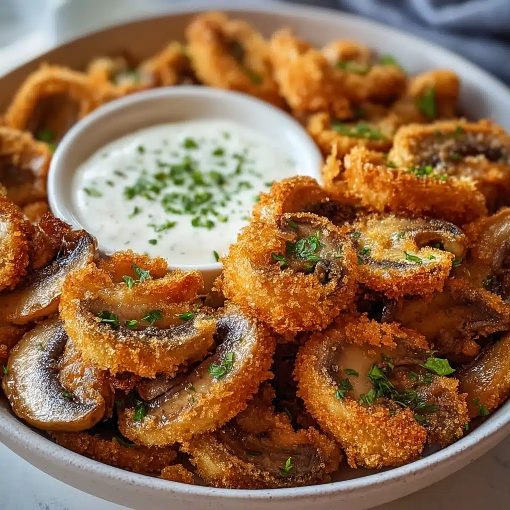 Fried Sliced Mushrooms with Ranch Recipe - Recipe Image