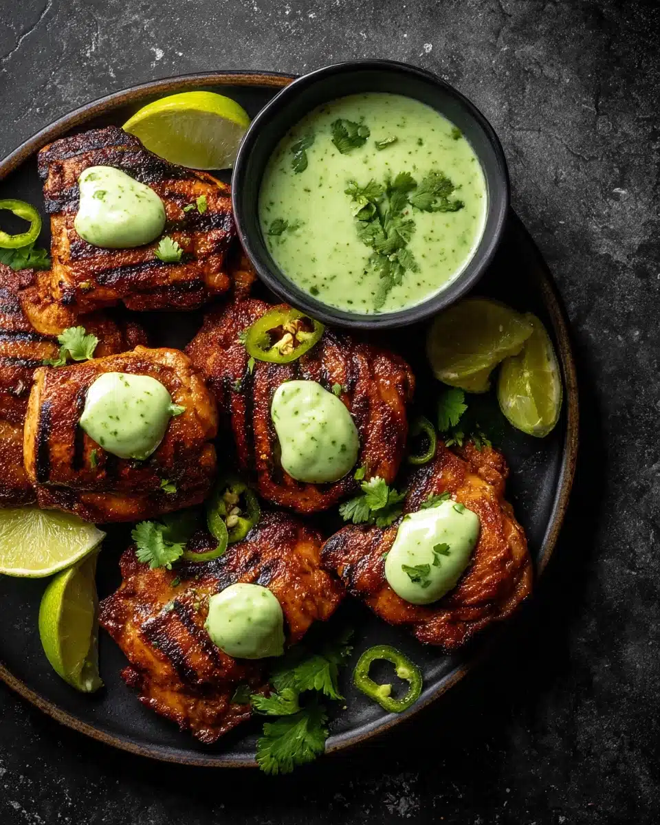 Peruvian Chicken with Green Sauce (Aji Verde) Recipe