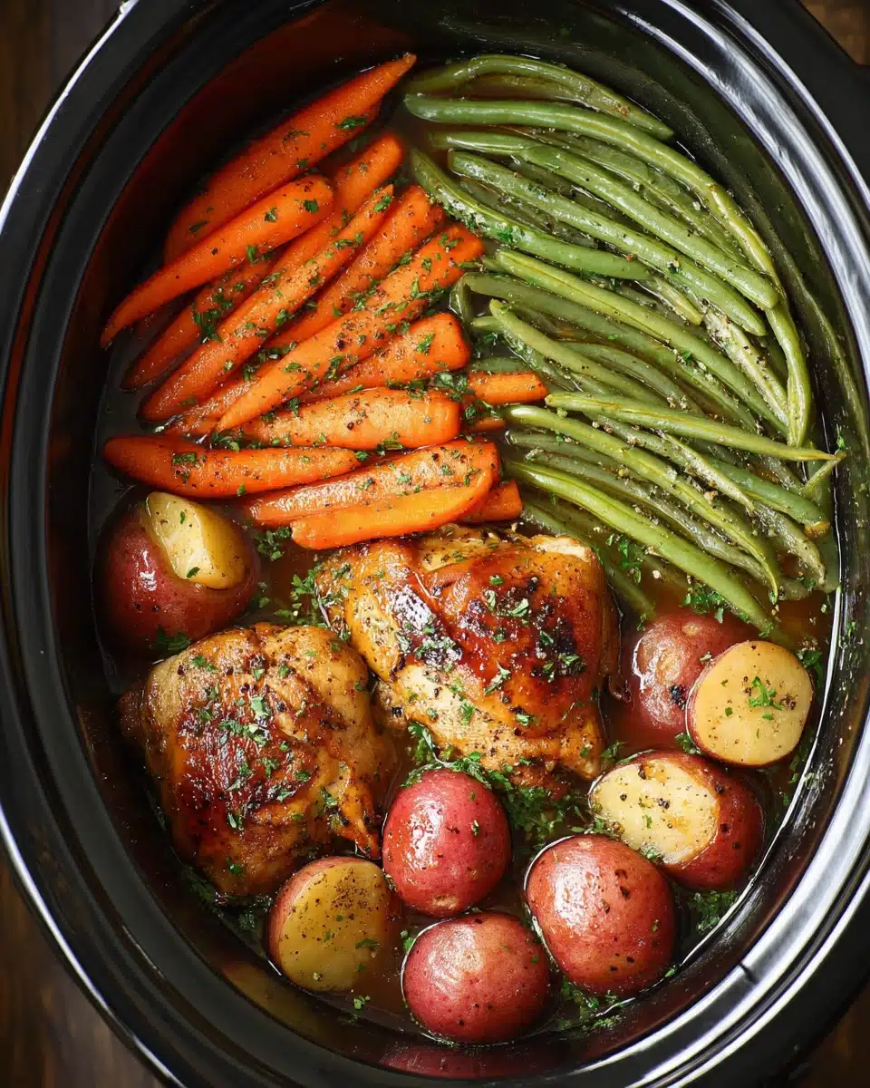 Slow Cooker Honey Garlic Chicken and Veggies Recipe