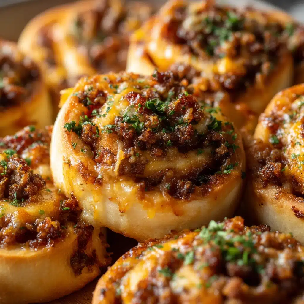Garlic Butter Bacon Cheeseburger Rollups Recipe