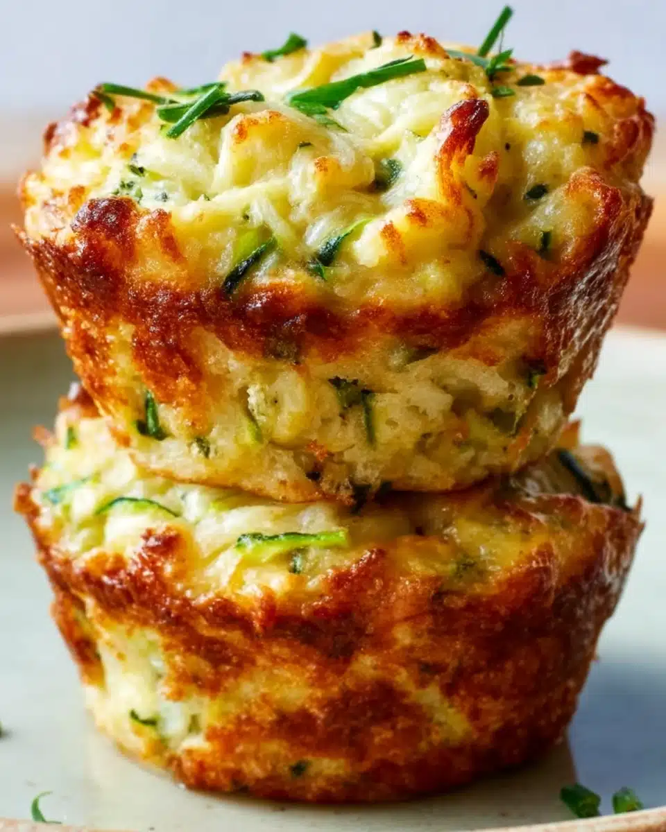 Crispy Parmesan Zucchini Potato Muffins Recipe