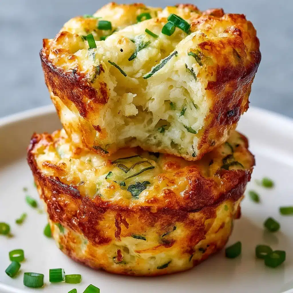 Crispy Parmesan Zucchini Potato Muffins Recipe - Recipe Image