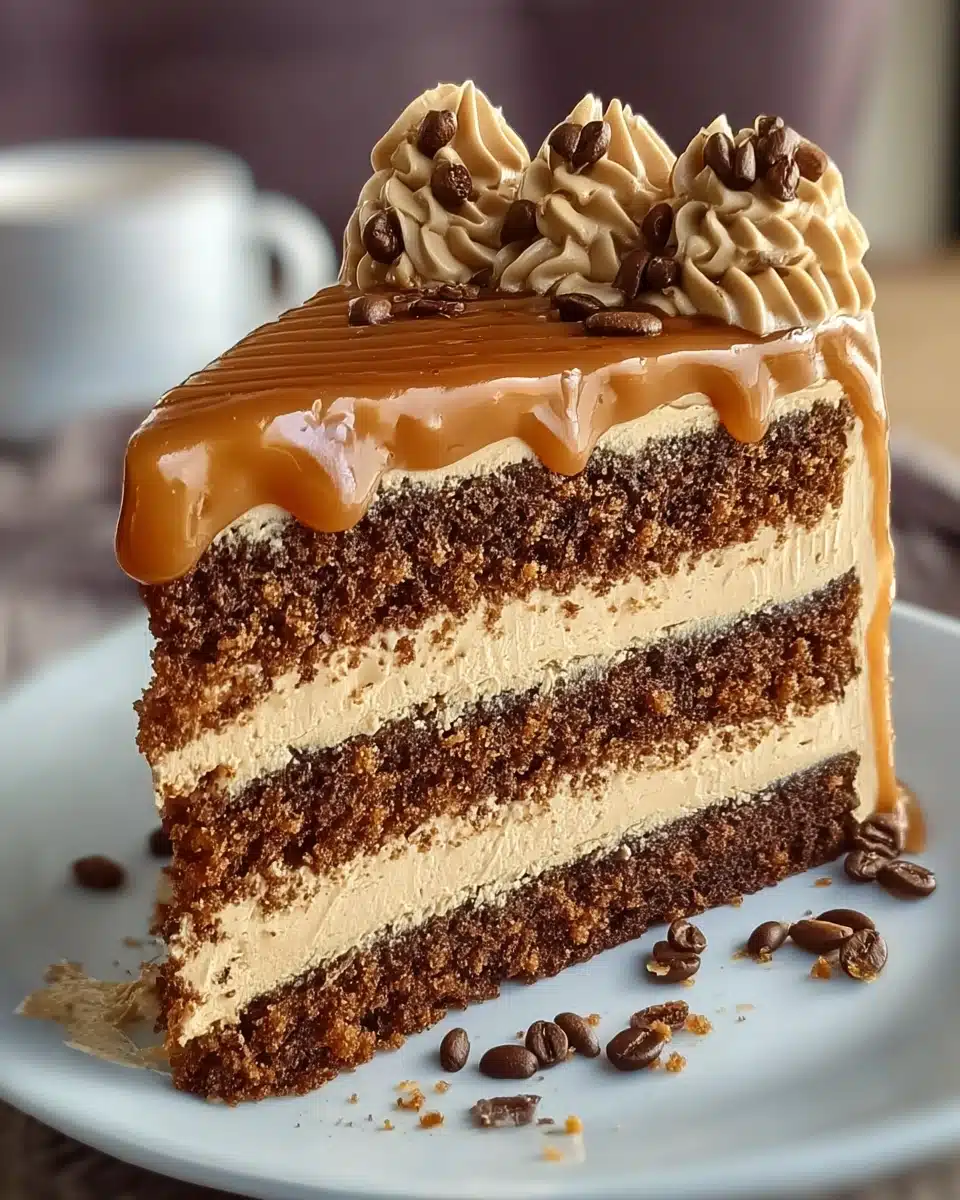 Gooey Coffee Caramel Cake Recipe