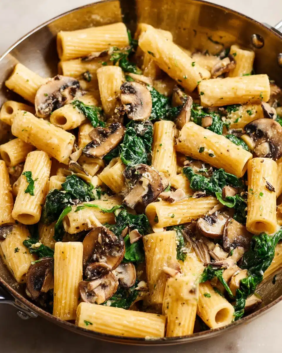 Spinach Mushroom Pasta Recipe
