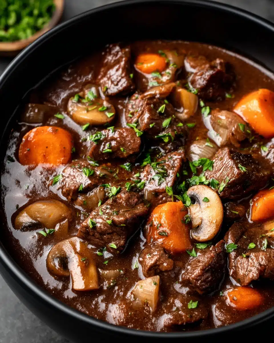 Slow Cooker Beef Bourguignon Recipe