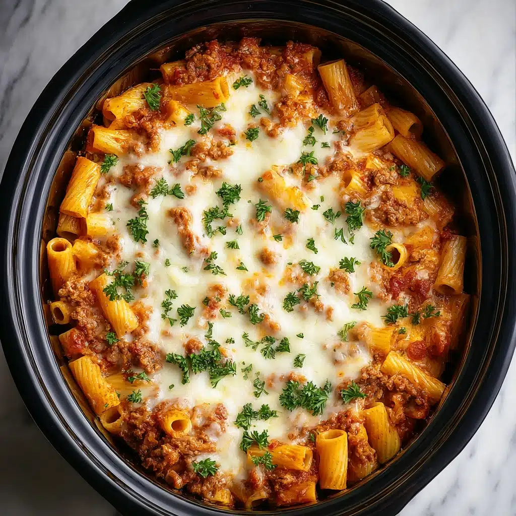 Slow Cooker Baked Ziti Recipe - Recipe Image