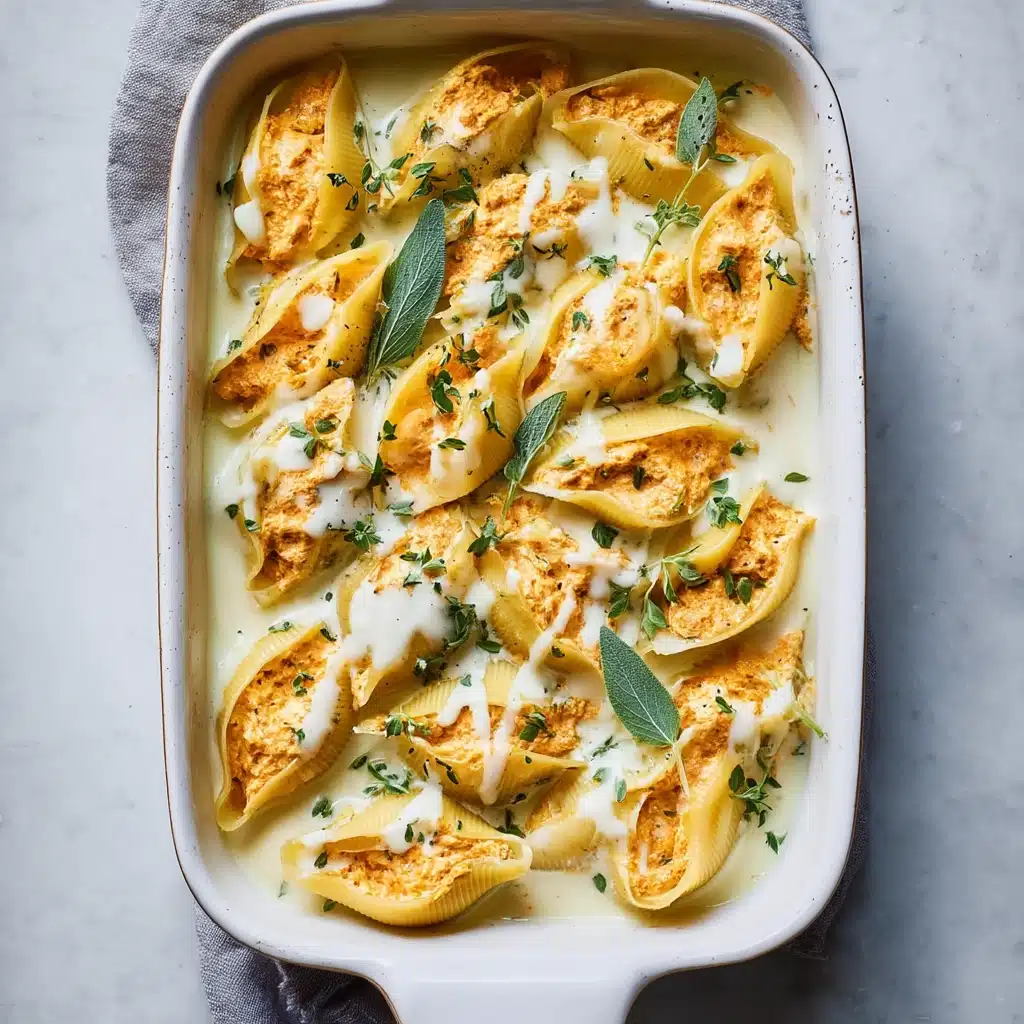 Vegan Pumpkin Ricotta Stuffed Shells Recipe - Recipe Image