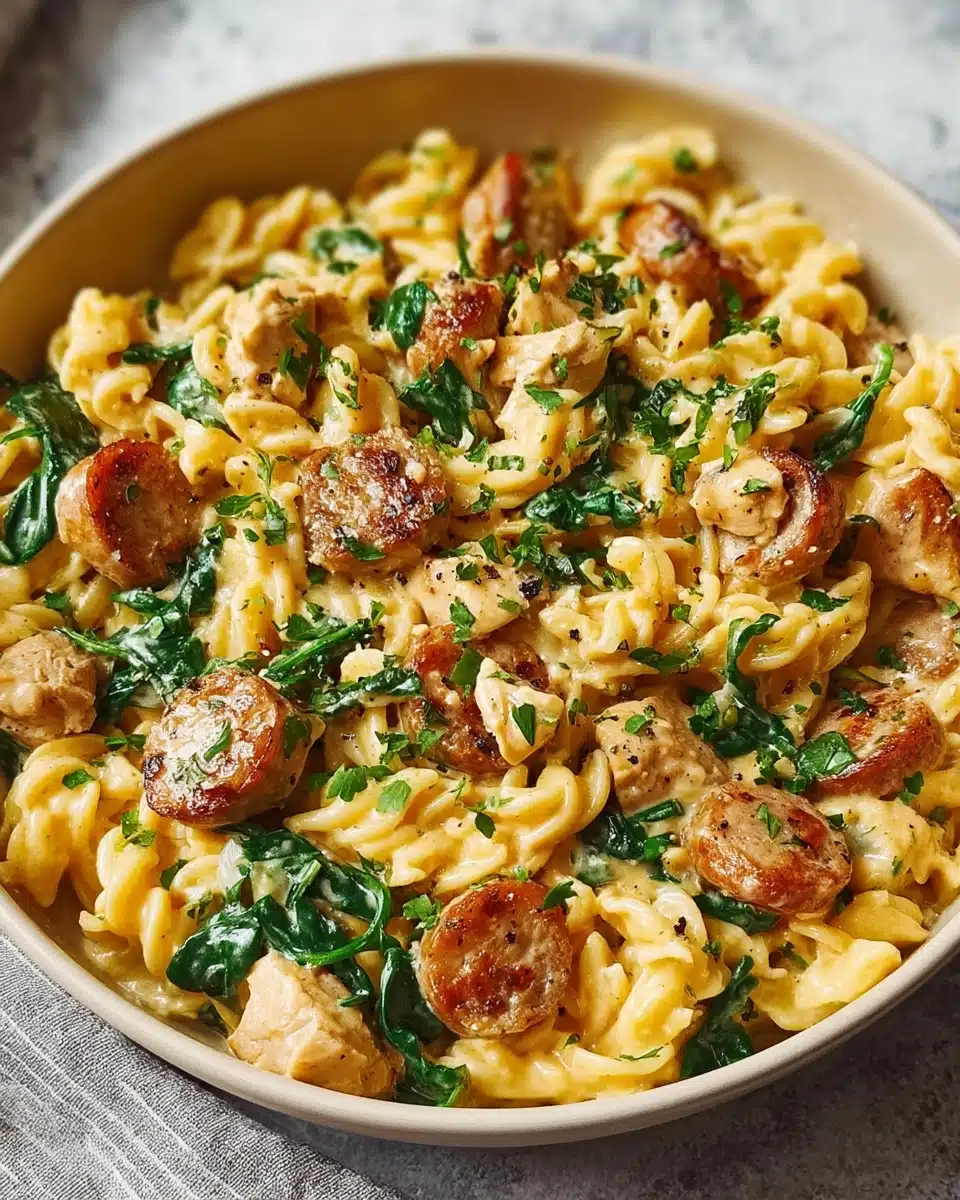 Creamy Chicken Sausage Orzo Recipe